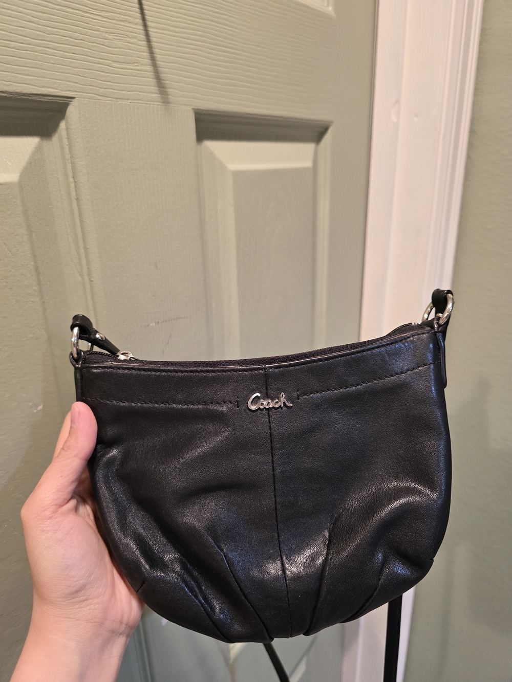 Coach Black Leather Crossbody Bag